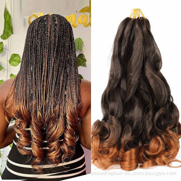 Julianna Pony Style  80G 100G Braids For African Hair 24 Inch Spanish Wavy Braiding Hair Spiral Curly Hair Braid